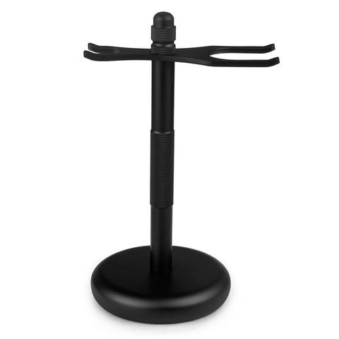 QSHAVE-soporte de maquinilla de afeitar para hombre, de acero inoxidable negro, soporte de seguridad, 15,5 cm, maquinilla de afeitar y cepillo, no incluye ► Foto 1/5