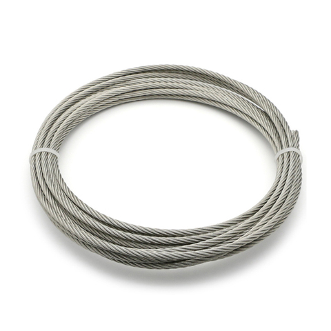 Cable de acero inoxidable 304 de 5 metros, 1mm, 1,2mm, 1,5mm, 2mm de diámetro, cuerda desnuda, línea de elevación, tendedero a prueba de óxido, 7x7 ► Foto 1/5