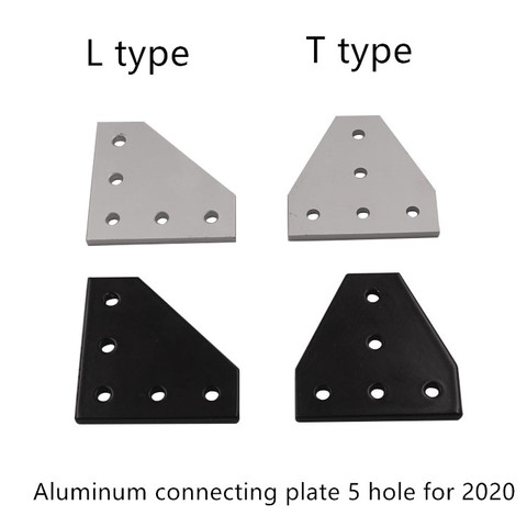 5 agujeros 90 grados Placa de junta soporte de ángulo de esquina regleta de conexión para 2022 de perfil de aluminio 1 Uds ► Foto 1/3