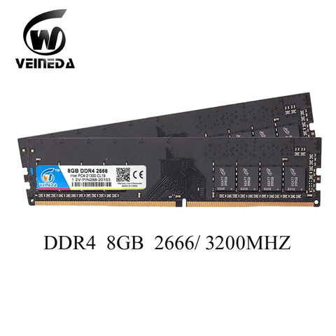 Dimm-memoria Ram DDR4 de 4gb, 8gb, 16gb, 2400, 2666, 3200, PC4-17000, 288pin, para todos los procesadores Intel y AMD, Compatible con ddr 4, 2133 de Ram ► Foto 1/6