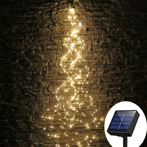 Lámparas solares de cola de caballo para exteriores, luz de hadas de rama de árbol de vides, DIY, decoración para valla de jardín, 280led ► Foto 1/6