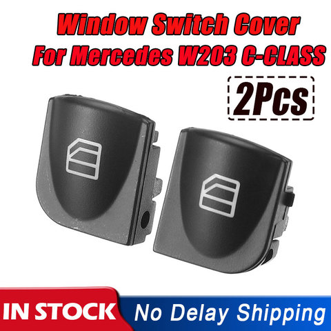 2X de cubierta de interruptor de ventana para Mercedes Benz W203 C-CLASS C320 C230 C240 C280 de interruptor de la ventana de la consola tapas ► Foto 1/6