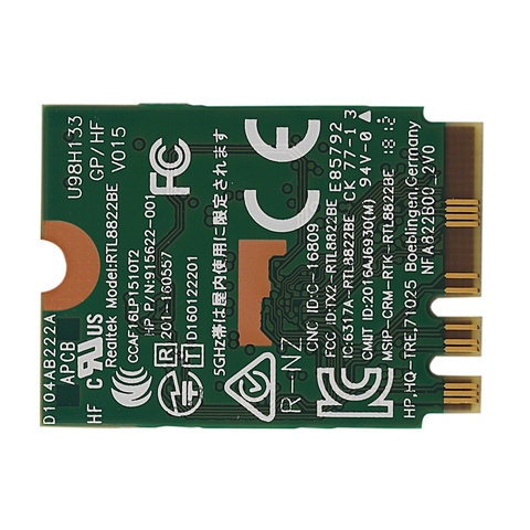 AC adaptador de WIFI para RTL8822BE NGFF M.2 802.11Ac 2,4G/5GHz Wifi inalámbrico tarjeta + Bluetooth 4,1 FRU: 01AX711 01AX712 para Thinkpad ► Foto 1/6