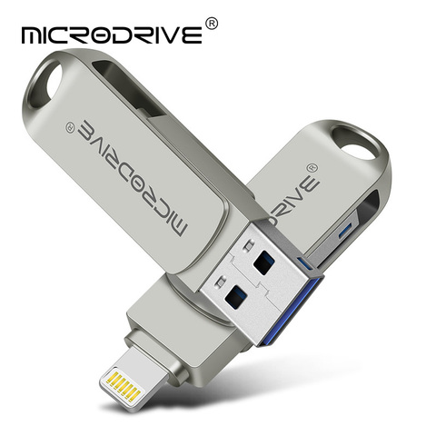 USB Flash Drive 128GB Pen Drive para iPhone X/XR/XS/ 8/7/6/iPad 32GB 64GB 256GB OTG USB 3,0 Pendrive memoria para ios ► Foto 1/6