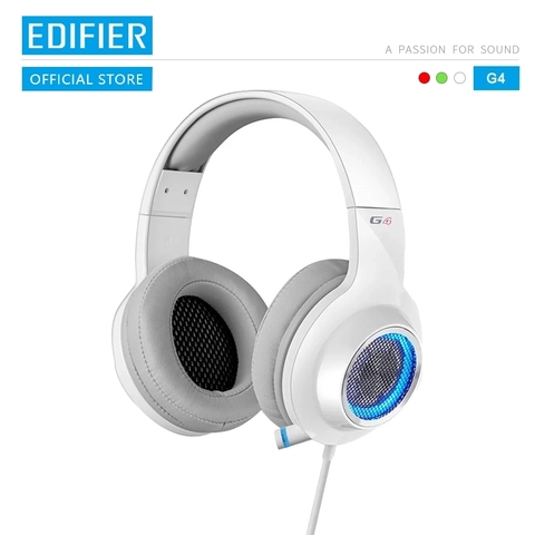 Auricular para juegos edificador G4 incorporado 7,1 tarjeta de sonido envolvente Virtual y micrófono retráctil LED y auriculares de diseño de malla metálica ► Foto 1/6