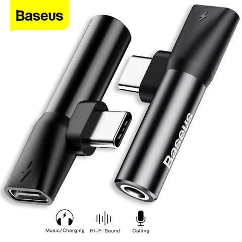 Baseus-Adaptador USB tipo C a Jack de 3,5mm, para Xiaomi Mi 10, Huawei P40, P30, Cable de carga OTG, 3,5mm, extensión de auriculares ► Foto 1/6