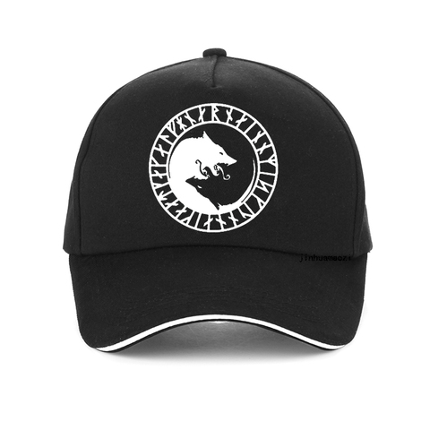 SWAT-gorra de béisbol con visera ajustable Unisex, gorro de béisbol con parche de lobo Vikingo, gorra de béisbol con visera ajustable ► Foto 1/6