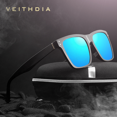 VEITHDIA, gafas de sol Unisex de moda, gafas de sol polarizadas fotocromáticas para hombres, gafas de sol cuadradas de diseño clásico, gafas de sol de espejo de ajuste total 7018 ► Foto 1/6