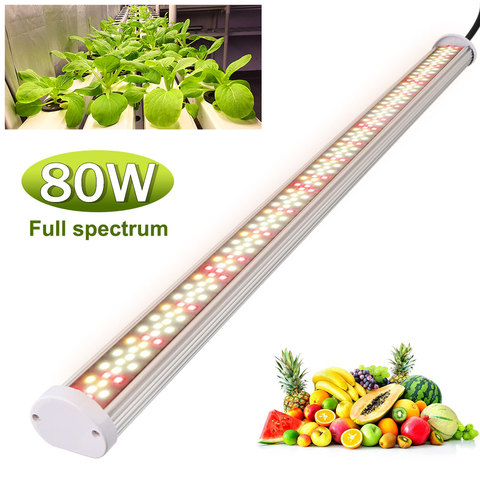 Barra de luz LED de espectro completo, lámpara de crecimiento de plantas con cable de alimentación para cultivo en interiores, iluminación hidropónica para invernadero ► Foto 1/6
