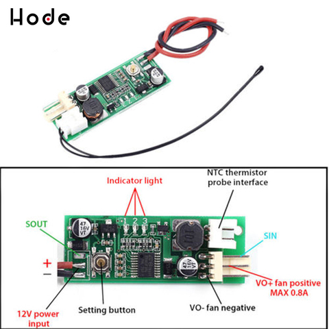 Controlador de temperatura de cc 12V PWM, regulador de velocidad de ventilador automático, controlador de velocidad PWM, interruptor de Control de temperatura ► Foto 1/4