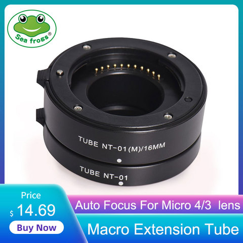 Enfoque automático Tubo de extensión Macro anillo 10mm + 16mm para Panasonic lumix Olympus M4/3 Micro Cámara 4/3 E-M5 E-PL6 GX1 GM5 G7 E-PL7 G9 ► Foto 1/6