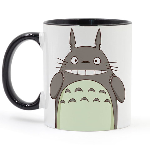 Taza de café de Totoro de 11oz, vaso de leche de cerámica, creativa, artesanal, regalo de cumpleaños para amigos ► Foto 1/5