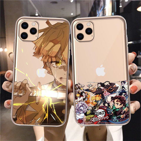 Kamado Nezuko Kimetsu no Yaiba cazadora de cubierta suave de TPU teléfono caso para iphone 12 6 7 8 Plus X XS X 11 11pro Max Funda Coque ► Foto 1/6