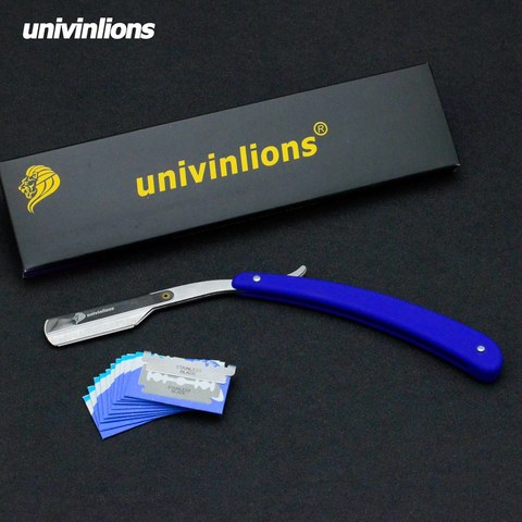 Univinlions-hoja afilada plegable para hombre y mujer, mango de plástico liso, cuchilla de afeitar, Barba, cara, axila ► Foto 1/6