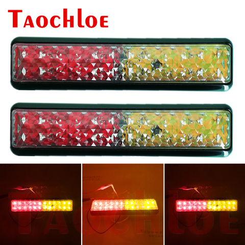 Luces traseras LED para Tractor, 2 uds., 12V, 24V, parada de freno, intermitentes, lámpara para camión, camión, coche, ATV, barco, luz trasera de 10V - 30V ► Foto 1/6