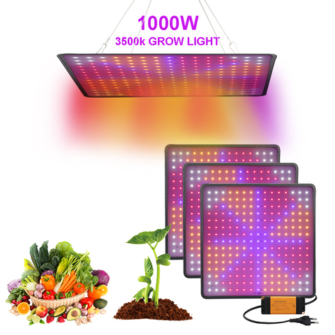 1000W crece la luz Led de la lámpara de espectro 225 Led foco para plantas invernaderos interior Phyto lámpara crecer ► Foto 1/6