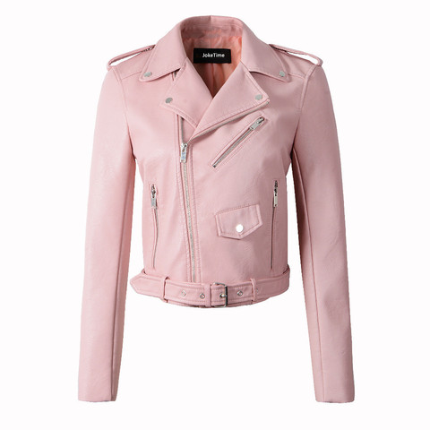 Chaqueta de piel sintética para mujer, abrigo negro para motocicleta, prendas de vestir exteriores, oferta, primavera y otoño ► Foto 1/6