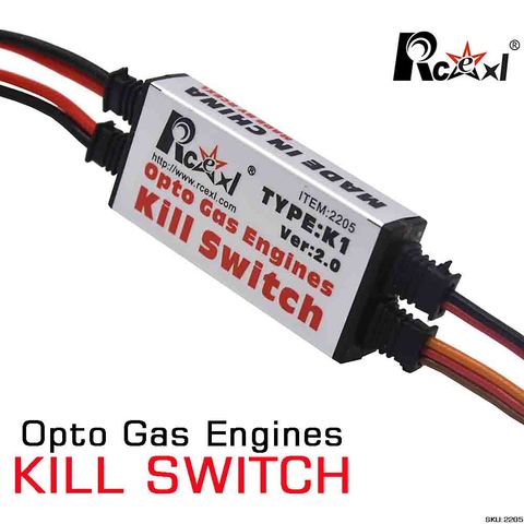 Interruptor de apagado del motor de Gas Rcexl Opto, versión 2,0 para avión de gasolina RC ► Foto 1/6