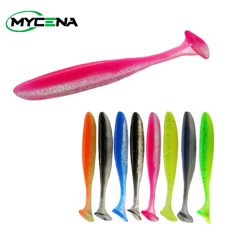 Mycena 5 o 10 unids/lote fácil shinner de atraer 7cm/9cm/12cm del cebo shad señuelo de pesca de aparejos de pesca de cebo suave para la pesca ► Foto 1/6