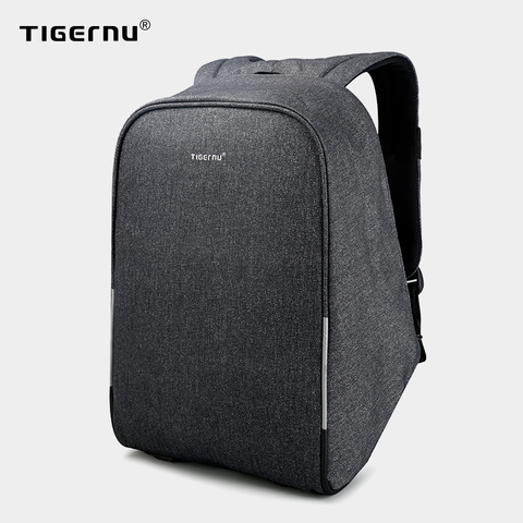 Tigernu-mochila antirrobo con carga USB para ordenador portátil, morral escolar informal con carcasa dura para hombre, 14-15,6 pulgadas ► Foto 1/6