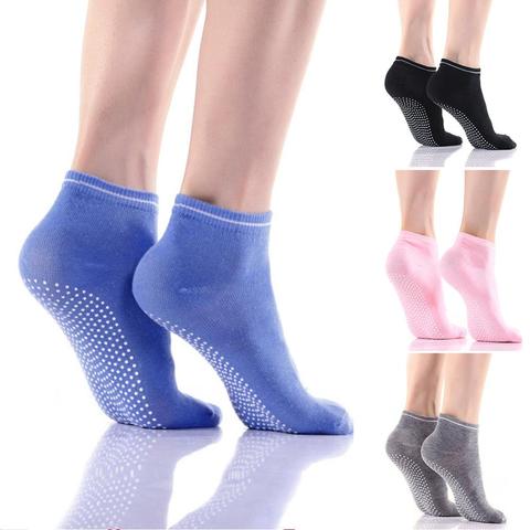 Calcetines antideslizantes de silicona para Yoga, calcetines de Ballet, Pilates, Fitness, algodón, transpirables, elásticos, 5 colores, talla libre ► Foto 1/6