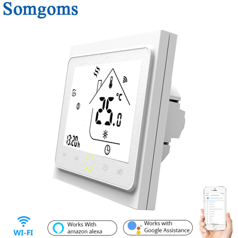 Termostato de contacto inteligente WiFi controlador de temperatura para agua/calefacción eléctrica de suelo Agua/caldera de Gas Tuya APP Control remoto ► Foto 1/6