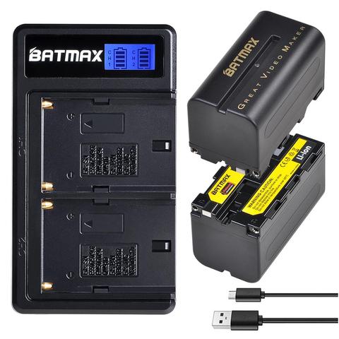 Batería de iones de litio NP-F750 de 5200mAh + cargador USB Dual LCD para Yongnuo YN300 III NP-F770 III foto de cámara luz LED para vídeo, 2 uds. ► Foto 1/6