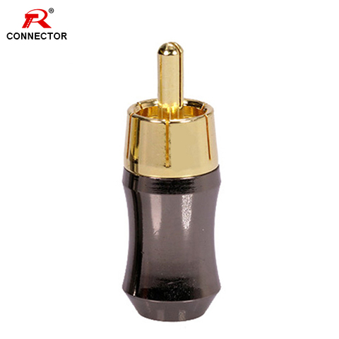 Conector RCA de alta calidad, conector RCA macho de alta fidelidad, chapado en oro, soporta hasta 6,5mm, 1 unidad ► Foto 1/6