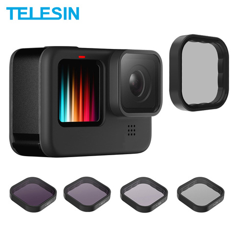 TELESIN ND8 ND16 ND32 CPL juego de filtros para lentes Marco de aleación de aluminio para GoPro Hero 9 Cámara de Acción lente ND CPL Accesorios ► Foto 1/6