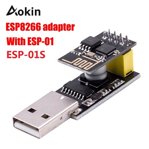 Adaptador programador de ESP-01, adaptador UART ESP8266 CH340G, USB a ESP8266, módulo de placa de desarrollo Wifi inalámbrico en serie ► Foto 1/6