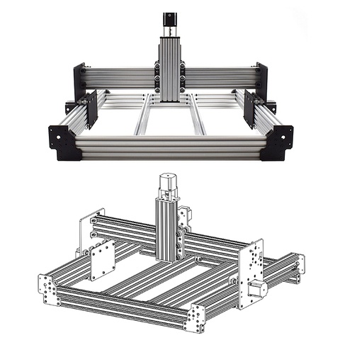 Kit de marco de enrutador de fresado CNC, herramientas de máquina de grabado láser, paquete de torno de 1000x1500mm, soporte personalizado ► Foto 1/6