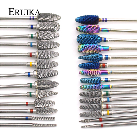 Máquina ERUIKA Elección 10 Estilo Nail Brocas De Carburo De Tungsteno Cortador de Uñas Lima de Uñas de Manicura Para Manicura Nail Art Accesorios ► Foto 1/6