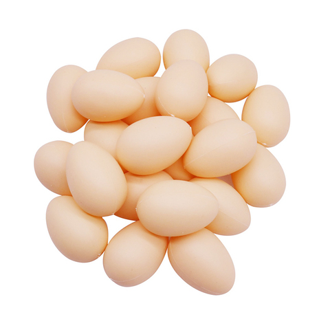 10 piezas gallinero pequeño huevos falsos 5*3,4 cm suministros para animales de granja jaulas accesorios guía pollo huevo nido niños juguetes pintura ► Foto 1/6