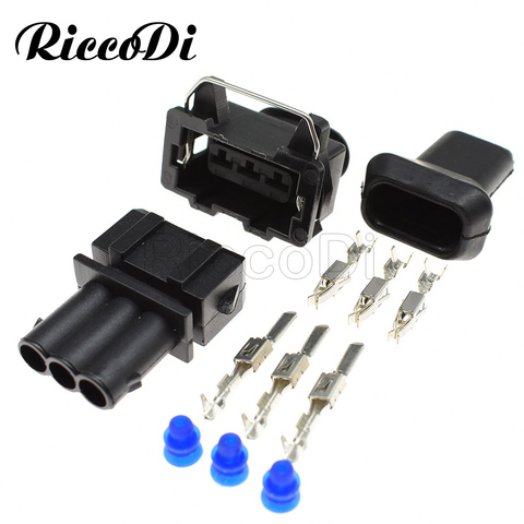 1-20Kits 3 Pin carcasa impermeable enchufe de 357, 972 de 763 arnés de cableado eléctrico conector de Cable 357972763, 357, 972, 753 para coche VW ► Foto 1/5