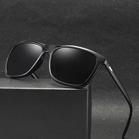 ZXWLYXGX Marca Diseño polarizadas gafas de sol hombre gafas de sol conductor hombre Retro Vintage gafas de sol hombres Spuare espejo UV400, gafas ► Foto 1/6