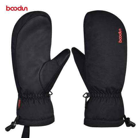 Boodun-guantes de esquí cálidos para hombre y mujer, manoplas deportivas para exteriores, gruesos, para clima frío, resistentes al viento, para Snowboard, Invierno ► Foto 1/6