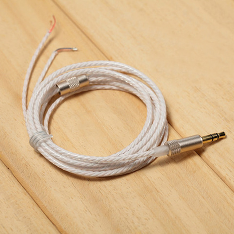 ¡Novedad de 2022! Cable de cobre recubierto de plata de alta calidad de 1,2 M, Cable de mantenimiento para auriculares DIY de repuesto, Cable de Audio de 3,5mm ► Foto 1/6