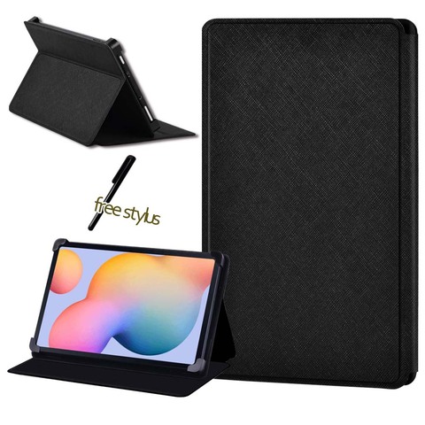 Funda Universal para tableta Samsung Galaxy Tab S 2/3/4/5/6/7, funda fina de cuero PU con soporte anticaída y bolígrafo gratis ► Foto 1/6