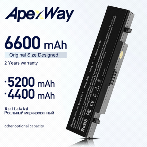 ApexWay batería para Samsung R520 R522 R525 R528 R540 R580 R610 R620 R718 R720 R728 R730 R780 RC410 RC510 RC530 RC710 RF411 ► Foto 1/4