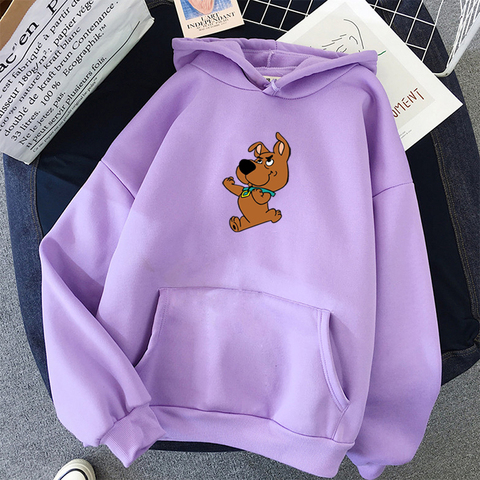 Sudaderas manga completa de Invierno para Mujer Sudadera con capucha con estampado de perro lindo Sudadera con capucha Kawaii para Mujer Sudaderas con capucha para Mujer ► Foto 1/6