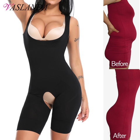 VASLANDA mujer postparto bodys posparto ropa interior adelgazante recuperar Shapewear cintura faja corsé levantador de trasero ► Foto 1/6