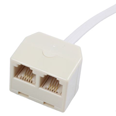 Teléfono RJ11 macho línea a doble RJ11 hembra Filtro de clavija divisor adaptador ► Foto 1/6