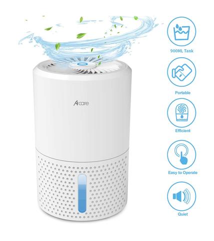 Acare deshumidificador absorbedores de humedad secador de aire con tanque de agua de 900ml aire silencioso Dehumidifierfor sótano baño armario ► Foto 1/6