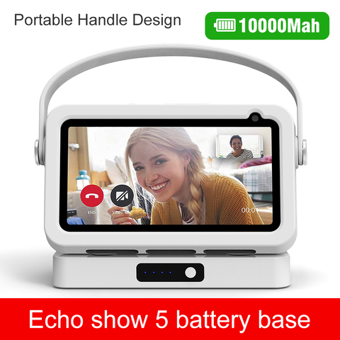 Liboer-Base de batería para Amazon Echo Show 5, base de batería para altavoz de pantalla inteligente Alexa, carga portátil de 10000mAh para Echo show 5 ► Foto 1/6