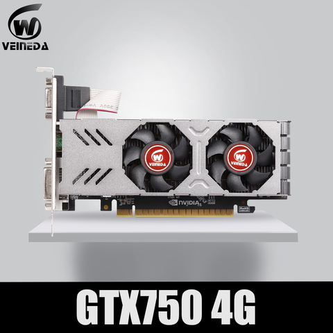 Veineda-tarjeta gráfica GTX 750, 4GB, 128Bit, 5012mhz, tarjeta de vídeo GDDR5 para tarjetas VGA nVIDIA más fuertes que R7 350 2GB ► Foto 1/6