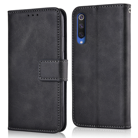 De cuero Flip funda de teléfono para Xiaomi Mi 9 A1 A3 A2 Lite Poco X2 Pocophone F1 cc9e 9T Redmi 8A 8 7 7A 6A Nota 9 8t 8 7 6 caso ► Foto 1/6