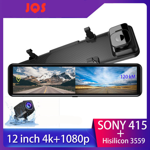 Sony IMX415-cámara para espejo retrovisor de coche, grabador de vídeo DVR con montaje, 2160P, 12 pulgadas, 4K, FHD 1080P, cámara trasera, cámara de salpicadero ► Foto 1/6