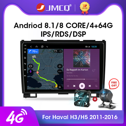 JMCQ-Radio Multimedia con GPS para coche, Radio con reproductor, 9 pulgadas, 2 GB + 32 GB, Android 9,0, DSP, 2 din, para Haval Hover Great Wall H3 H5 ► Foto 1/6