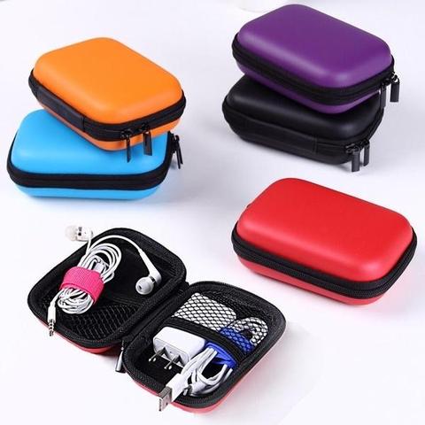 Mini bolsa portátil de EVA para auriculares, monedero para auriculares, caja de almacenamiento para Cable USB, BILLETERA, bolsa de transporte, accesorio para auriculares, 1 Uds. ► Foto 1/6