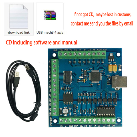 CNC MACH3 USB 4 eje de 100 kHz USB CNC suave paso a paso controlador de movimiento Tarjeta de adaptación Junta de Control para DIY Mini grabado de CNC Mach ► Foto 1/6